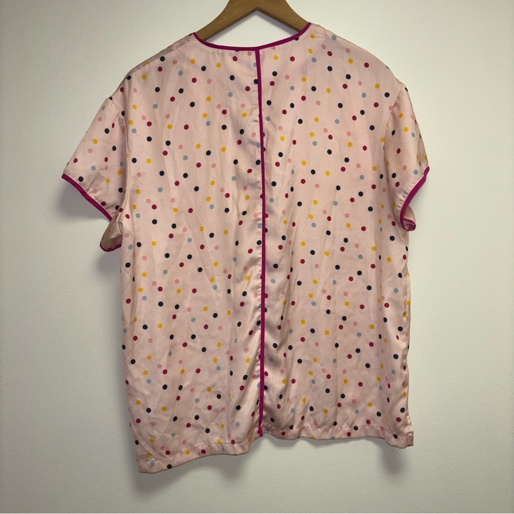 summersalt Pink Polka Dot Short Pajama Set with Multicolor Dots - Picture 10 of 14